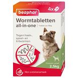 Beaphar Wormtabletten All-in-One hond 2,5 - 40 kg 4 st