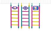 Beeztees Plastic parkietenladder met 6 treden. Assorti.