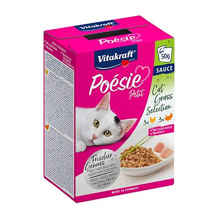 Vitakraft kattenvoer Poésie Petit Grass Selection 6 x 50 gr