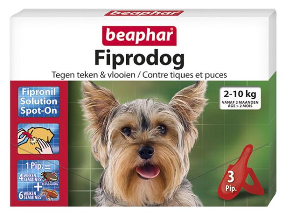 Beaphar Fiprotec Spot-On hond 2-10 kg 3 pipetten